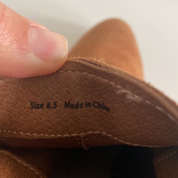 Dolce vita Brown Suede Boots Cowboy western Block heel booties Sz 8.5 - Picture 5 of 12